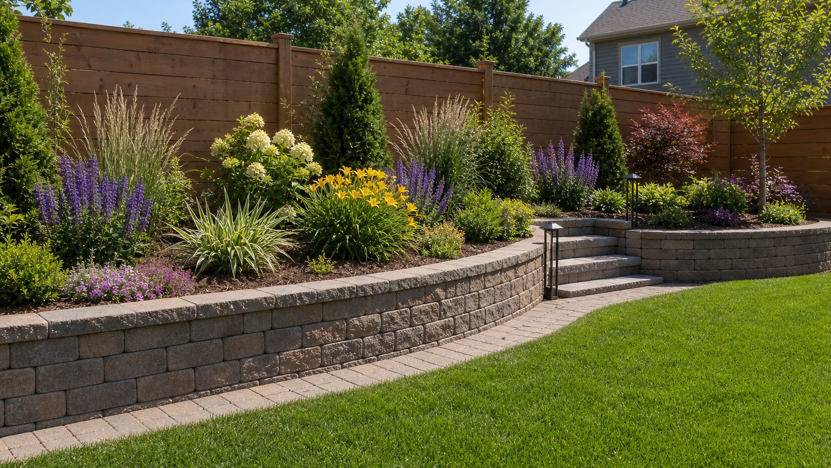 Wheaton natural stone retaining wall